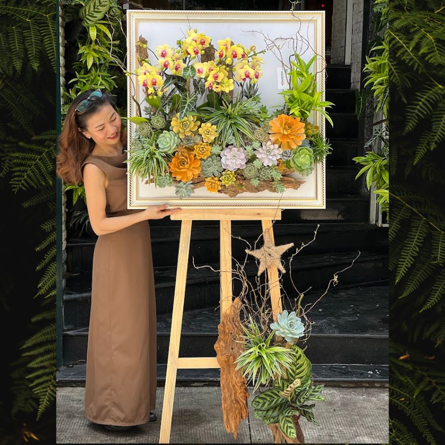 1-7.jpg Kệ Tranh Sen Đá Mix Lan Hồ Điệp Vàng – Hoa Tặng Sinh Nhật Hót Nhất Năm - Image 1