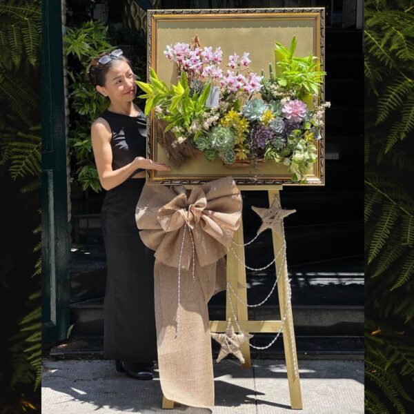 Kệ Tranh Hoa Lan Hồ Điệp Mini Mix Sen Đá Tranh 3D – Quà Tặng Sếp Lãnh Đạo