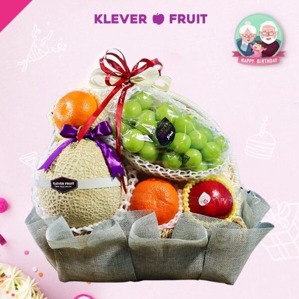 Giỏ quà mừng sinh nhật Ông/ Bà - 05 - Quà Trái Cây - Klever Fruit