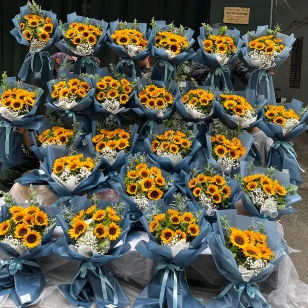 Hoa Hướng Dương Tốt Nghiệp Bó Dài Sang Trọng