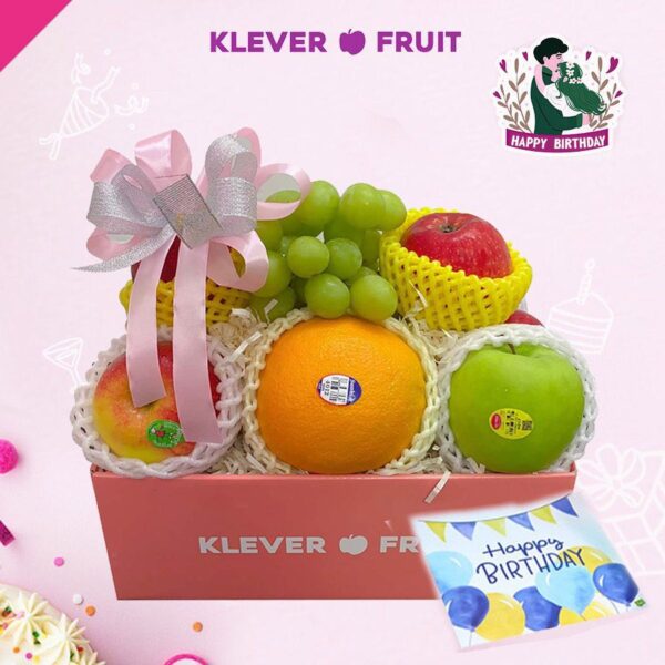 Hộp quà mừng sinh nhật Anh ấy/ Cô ấy - 01 - Quà Trái Cây - Klever Fruit