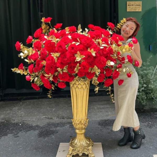 Mua Hoa Hồng Đỏ Siêu To Khổng Lồ-Bình Hoa Hồng Cao Cấp