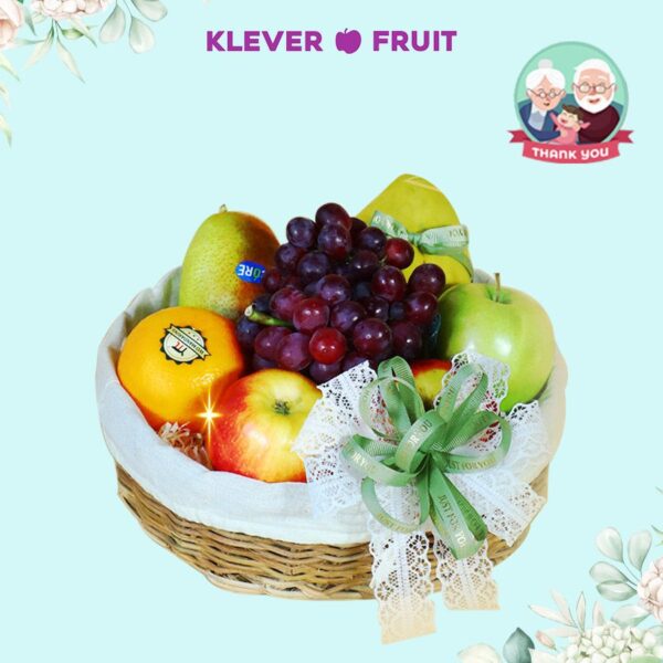 Giỏ quà cảm ơn Ông/ Bà - 01 - Quà Trái Cây - Klever Fruit