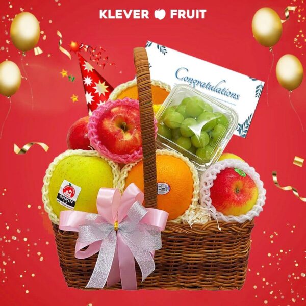 Giỏ quà Chúc mừng - 02 - Quà Trái Cây - Klever Fruit