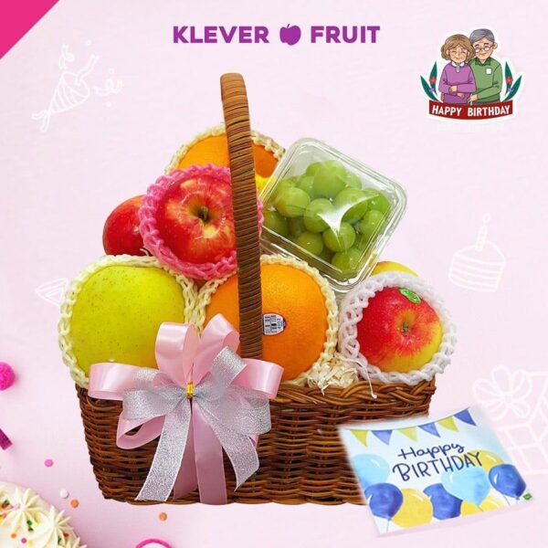 Giỏ quà mừng sinh nhật Bố/ Mẹ - 02 - Quà Trái Cây - Klever Fruit