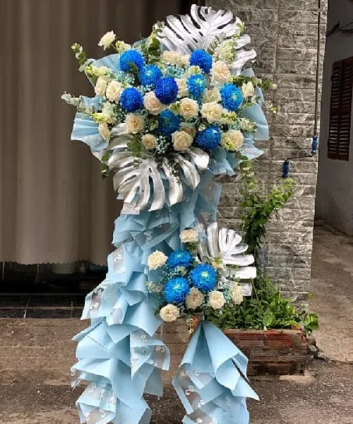 Đặt Hoa Chúc Mừng Khai Trương Màu Xanh Dương