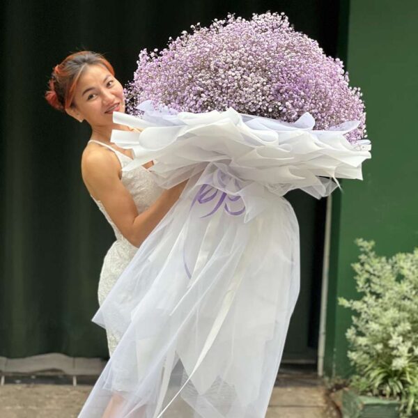 Bó Hoa Bi Đẹp-Hoa Baby Tím Lãng Mạn Thủy Chung