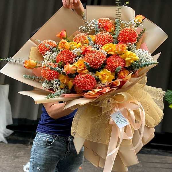 IMG_4383.jpg Hoa Tặng Sinh Nhật Đẹp-Bó Hoa Hồng và Cúc Mẫu Đơn - Image 1