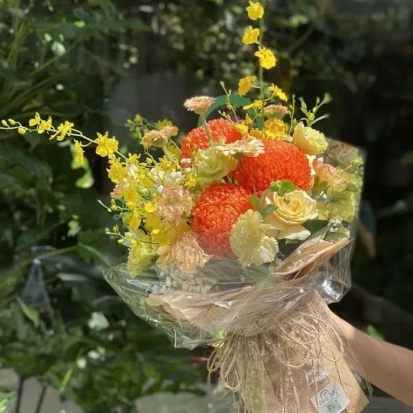 Bó Cúc Mẫu Đơn Đẹp Mix Hoa Hồng-Mẫu Hoa Bó Mới Lạ