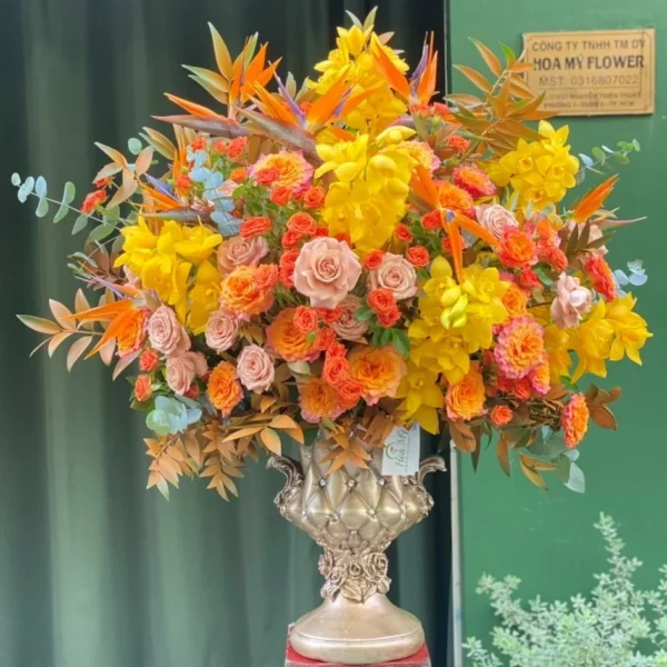 Hoa Mừng Khai Trương Cửa Hàng: Chọn Tone Màu Nào để Phát Tài?