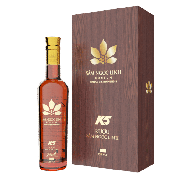 Rượu Sâm Ngọc Linh K5 (nhãn Vàng)