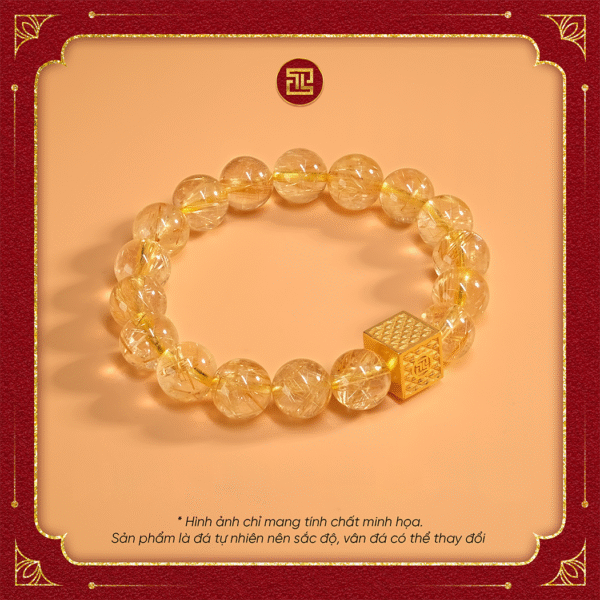 VÒNG THẠCH ANH TÓC VÀNG 3A