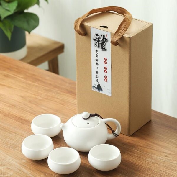 Bộ Ấm Chén Sứ Pha Trà 5 Món