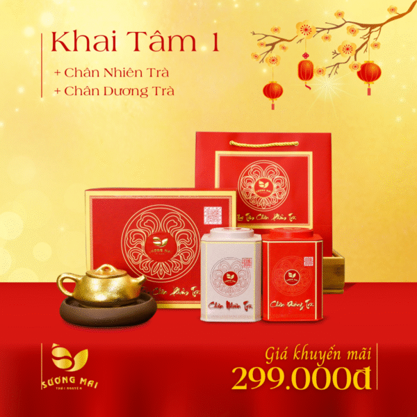 Hộp quà tặng Sương Mai – Khai Tâm Tứ Phẩm Trà