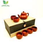 Bộ Ấm Chén Tư Đình, Chu Sa Nguyên Khoáng, Thủ Công 190ml