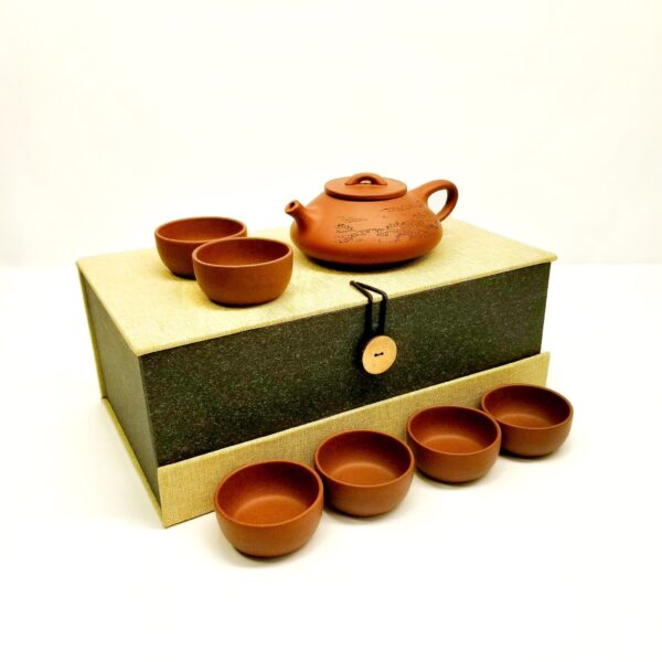 Bộ Ấm Chén Thạch Biều Tử Dã Tử Nê, Thủ Công 200ml