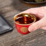 Chén vàng uống trà Phúc Đoàn Viên - Image 4