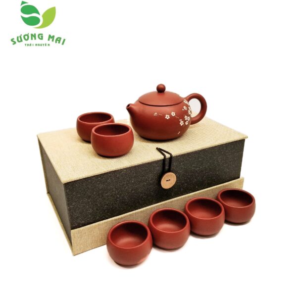 Bộ Ấm Chén Tây Thi Phúc Lộc Mai, Đại Hồng Bào Nguyên Khoáng, Thủ Công 250ml