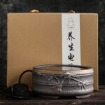 Bộ Ấm Đun Nước Gốm Sứ Giả Cổ Trúc Lâm Và Bếp Hồng Ngoại, Sang Trọng, Đẳng Cấp - Image 3