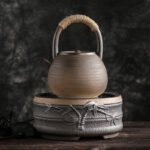 Bộ Ấm Đun Nước Gốm Sứ Giả Cổ Trúc Lâm Và Bếp Hồng Ngoại, Sang Trọng, Đẳng Cấp - Image 4