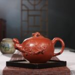 Bộ Ấm Chén Chu Sa Nho Sóc, Nguyên Khoáng, Thủ Công 320ml (Tùng Thử Bồ Đào) - Image 7