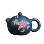 Bộ Ấm Chén Tây Thi Lam Sa Hoa Mẫu Đơn, Nguyên Khoáng, Thủ Công 250ml - Image 3