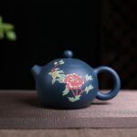 Bộ Ấm Chén Tây Thi Lam Sa Hoa Mẫu Đơn, Nguyên Khoáng, Thủ Công 250ml