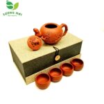 Bộ Ấm Chén Chu Sa Nho Sóc, Nguyên Khoáng, Thủ Công 320ml (Tùng Thử Bồ Đào) - Image 2