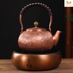 Bộ Ấm Tetsubin Bằng Đồng Và Bếp Hồng Ngoại