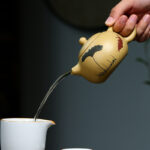 Bộ Ấm Chén Tây Thi Đoàn Nê Sen Cá, Đoàn Nê Nguyên Khoáng, Thủ Công 220ml - Image 6