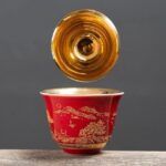 Chén vàng uống trà Phúc Đoàn Viên - Image 8