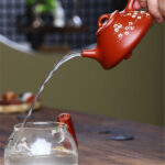 Bộ Ấm Chén Thạch Biều Hoa Mai Đại Hồng Bào, Nguyên Khoáng, Thủ Công 170ml - Image 6