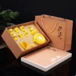 Bộ Ấm Chén Pha Trà Cối Xay SM006 Song Long Chầu Nguyệt - Image 7