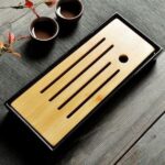 Khay Trà Độc Ẩm Đế Nhựa và Đế Tre - Image 3