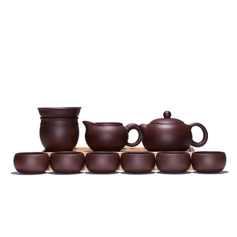 3-11.jpg Bộ Ấm Chén Tây Thi Kim Sa, Tử Sa Kim Sa, Thủ Công 280ml - Image 1