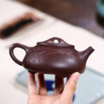 Bộ Ấm Chén Tử Sa Thạch Biều Trúc Đoạn, Thủ Công 270ml - Image 3