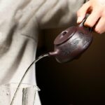 Bộ Ấm Chén Thạch Biều Cảnh Chu Kim Sa, Tử Sa Nguyên Khoáng, Thủ Công 230ml - Image 6