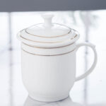 Cốc Sứ Uống Nước, Pha Trà Giữ Nhiệt Có Nắp, Sang Trọng