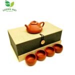 Bộ Ấm Chén Thạch Biều Hoa Mai Đại Hồng Bào, Nguyên Khoáng, Thủ Công 170ml - Image 2