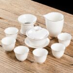 Bộ ấm chén sứ pha trà Bạch Định Hoàng Kim - Image 2