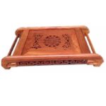 Khay trà gỗ Hương cuốn thư - Image 2