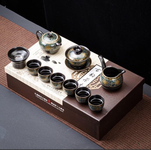 Bo-am-chen-pha-tra-10-mon-xanh-vang-den-520x516-1.jpg Bộ ấm chén pha trà 10 món xanh vàng đen - Image 1