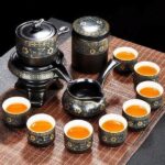 Bộ Ấm Chén Pha Trà Cối Xay SM001 Xanh Đen Trắng - Image 3