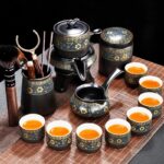 Bộ Ấm Chén Pha Trà Cối Xay SM001 Xanh Đen Trắng