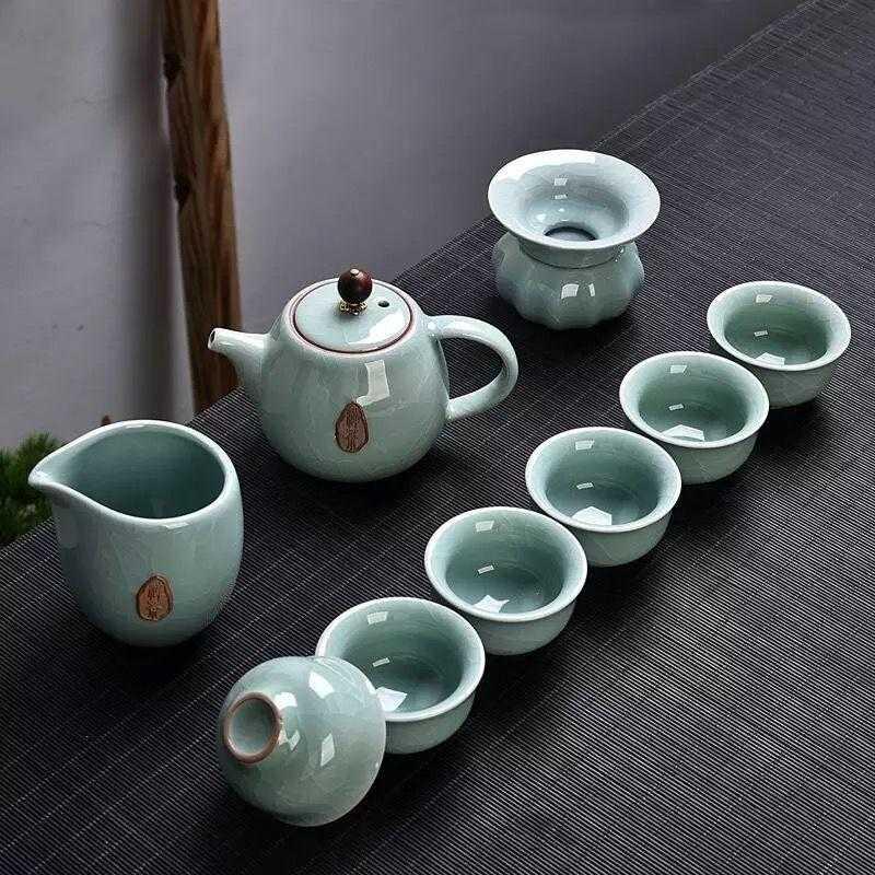 O1CN010T2cVp29Oc5ykRf51_2200612218058.jpg Bộ ấm chén pha trà men rạn xanh ngọc 9 món - Image 1