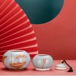 Lọ Gốm Đựng Trà Họa Tiết Hoa Sen, Sang Trọng, Đẳng Cấp 970ml - Image 8