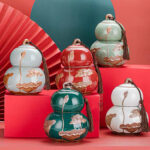 Lọ Gốm Đựng Trà Họa Tiết Hoa Sen, Sang Trọng, Đẳng Cấp 970ml - Image 2