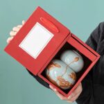 Lọ Gốm Đựng Trà Họa Tiết Hoa Sen, Sang Trọng, Đẳng Cấp 970ml - Image 3