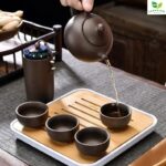 Bộ Ấm Chén Du Lịch Tử Sa 12 Món - Image 3