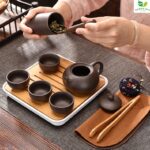 Bộ Ấm Chén Du Lịch Tử Sa 12 Món - Image 4